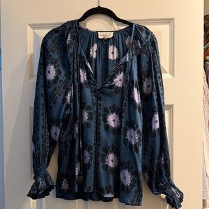 Omika Floral Blue and Purple Blouse